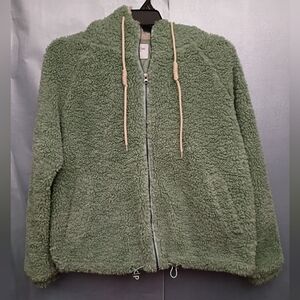 Women's Green Sherpa Jacket